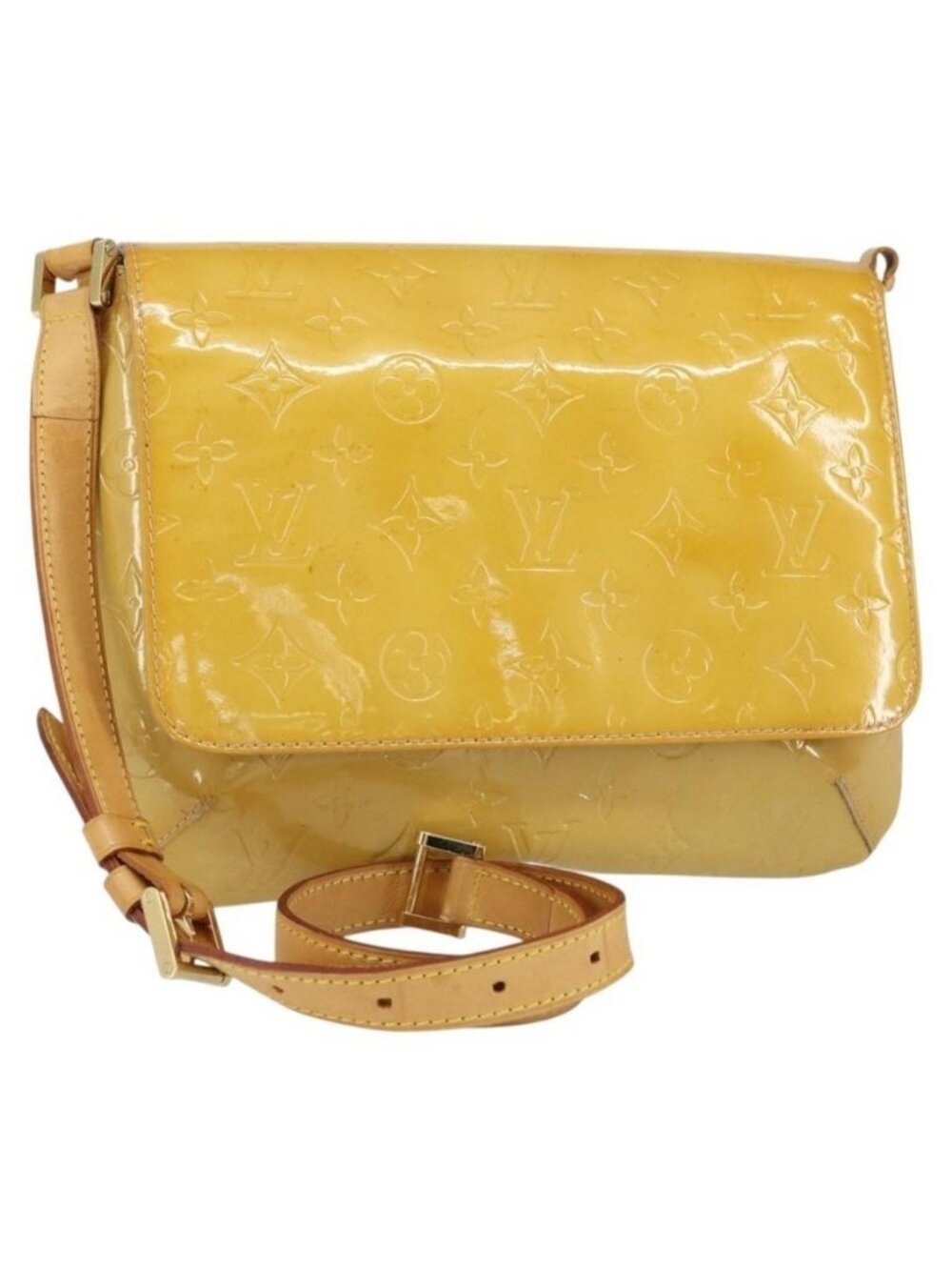 Authentic LOUIS VUITTON Monogram Vernis Thompson Street Bag Beige M91301 LV